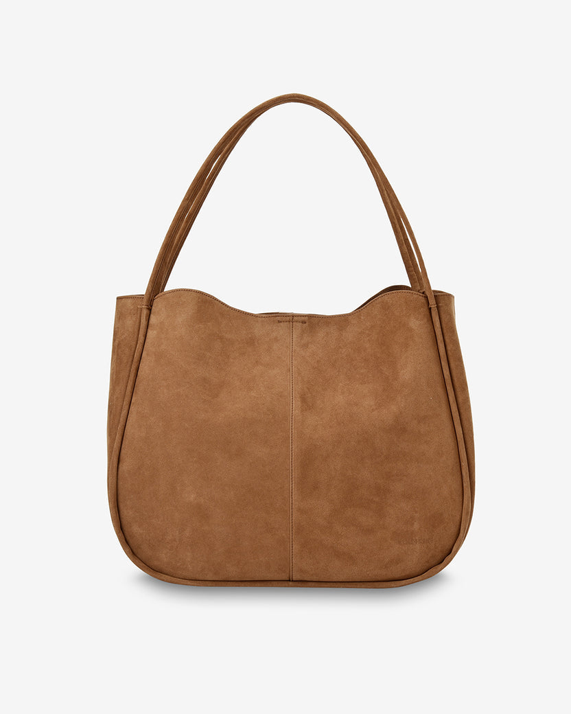 Elms + King | Capri Tote | Tan Microsuede - Dutch Hideout