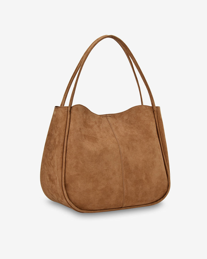 Elms + King | Capri Tote | Tan Microsuede - Dutch Hideout
