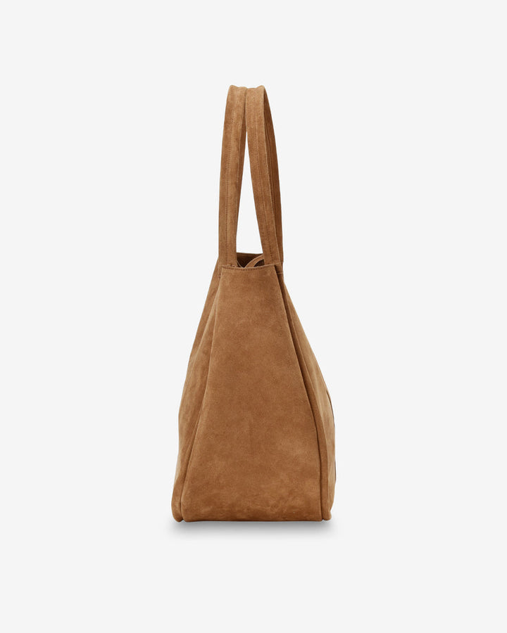 Elms + King | Capri Tote | Tan Microsuede - Dutch Hideout