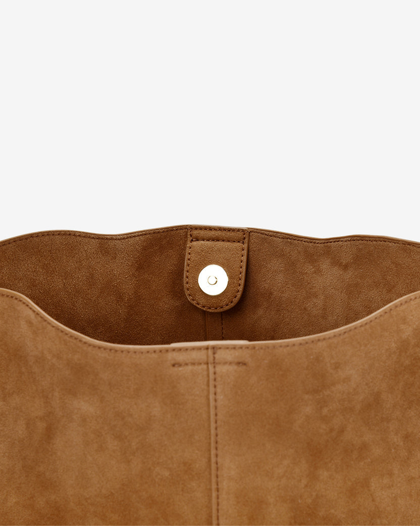 Elms + King | Capri Tote | Tan Microsuede - Dutch Hideout