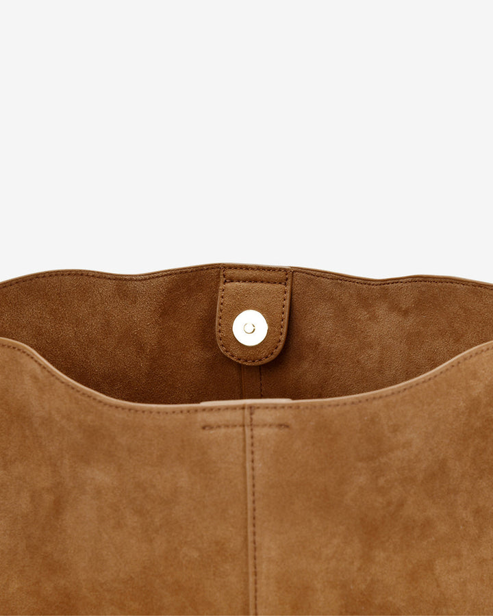 Elms + King | Capri Tote | Tan Microsuede - Dutch Hideout