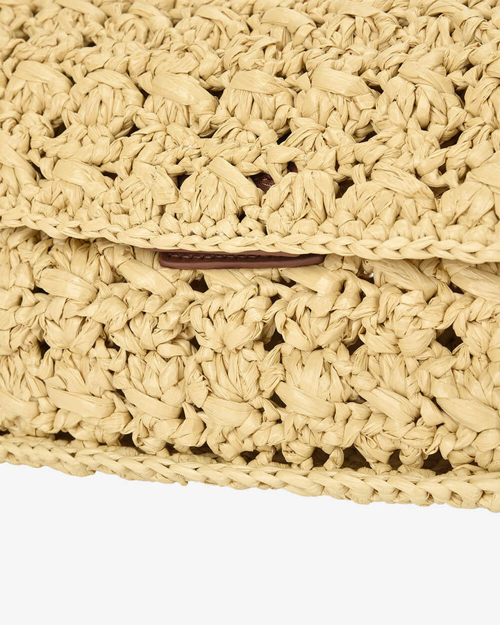 Arlington Milne | Thea Shoulder Bag | Raffia Weave - Dutch Hideout
