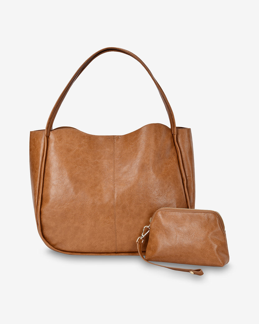Elms + King | Capri Shoulder Bag | Tan Pebble - Dutch Hideout
