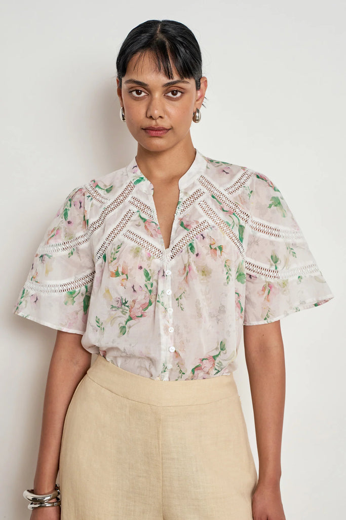 Pulse Top - painterly bloom flat lay