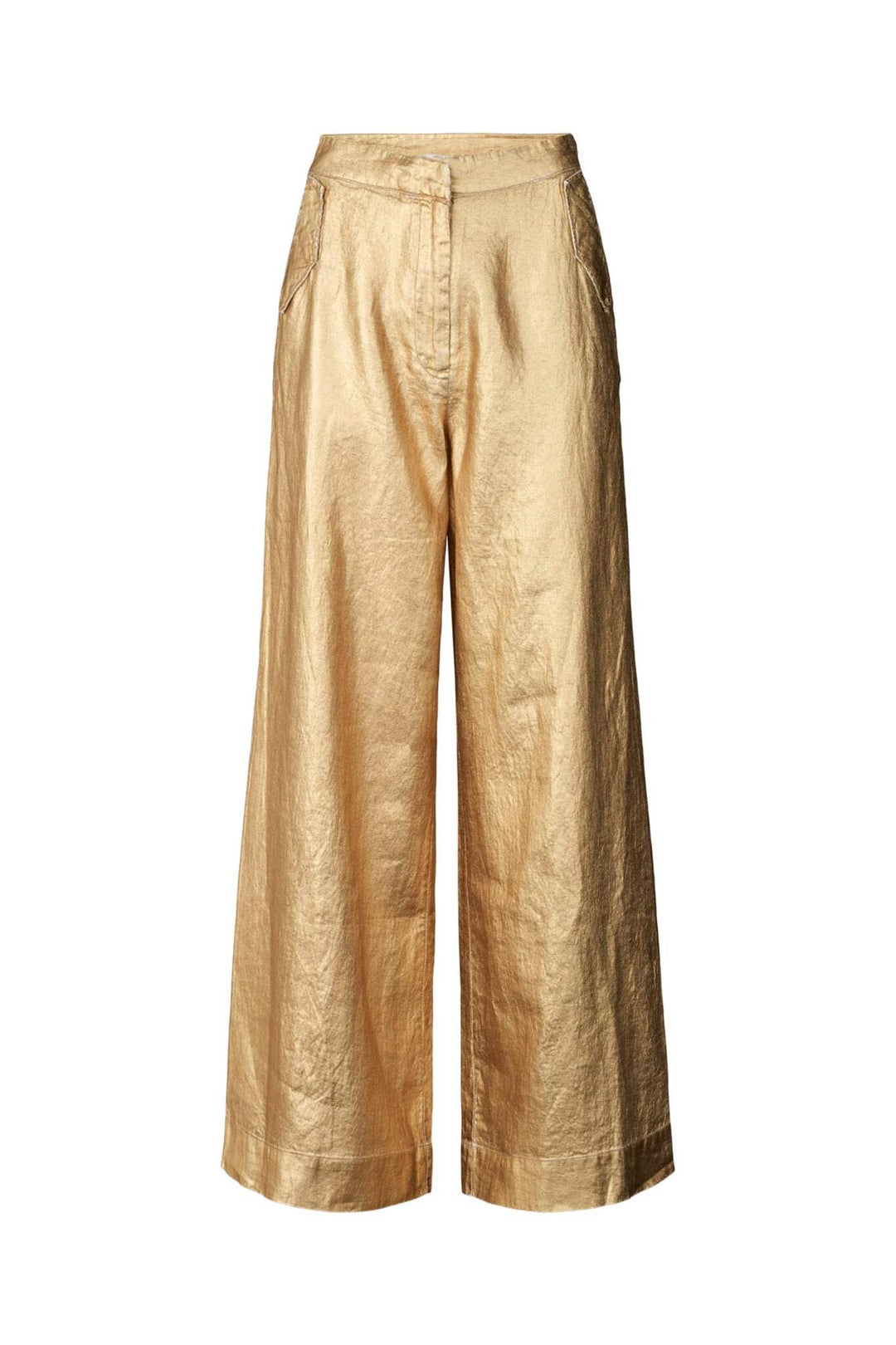 Rabens Saloner | Inja Midas Gold Wide Leg Pant | Gold