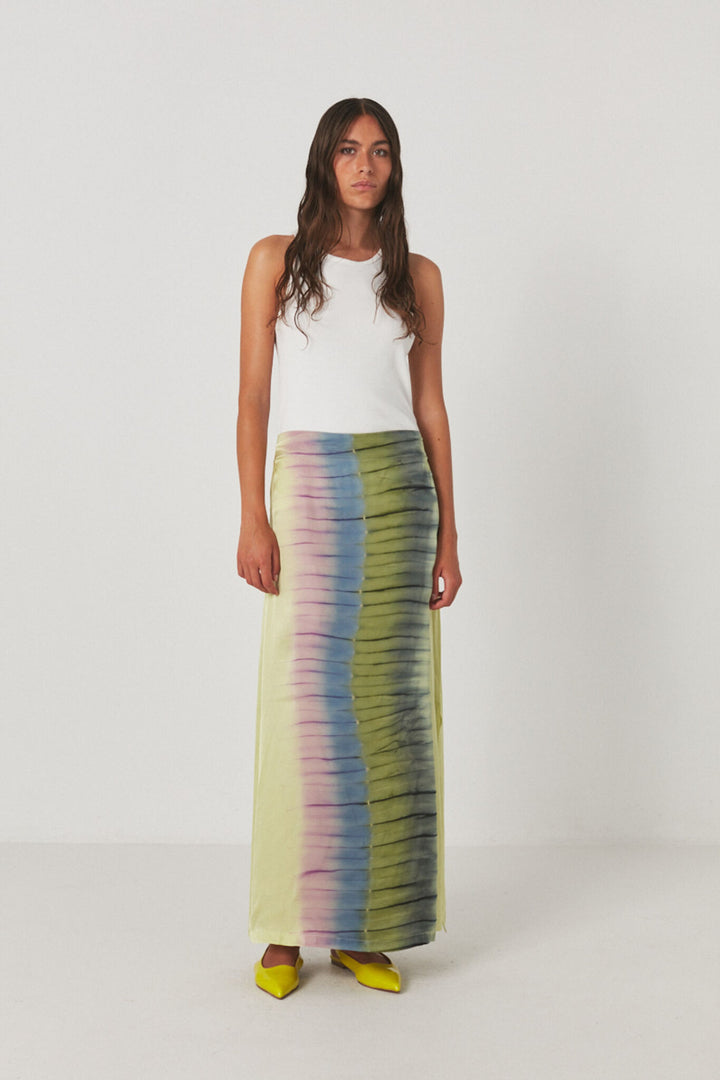 Rabens Saloner | Isold Macaw Skirt | Lime Combo