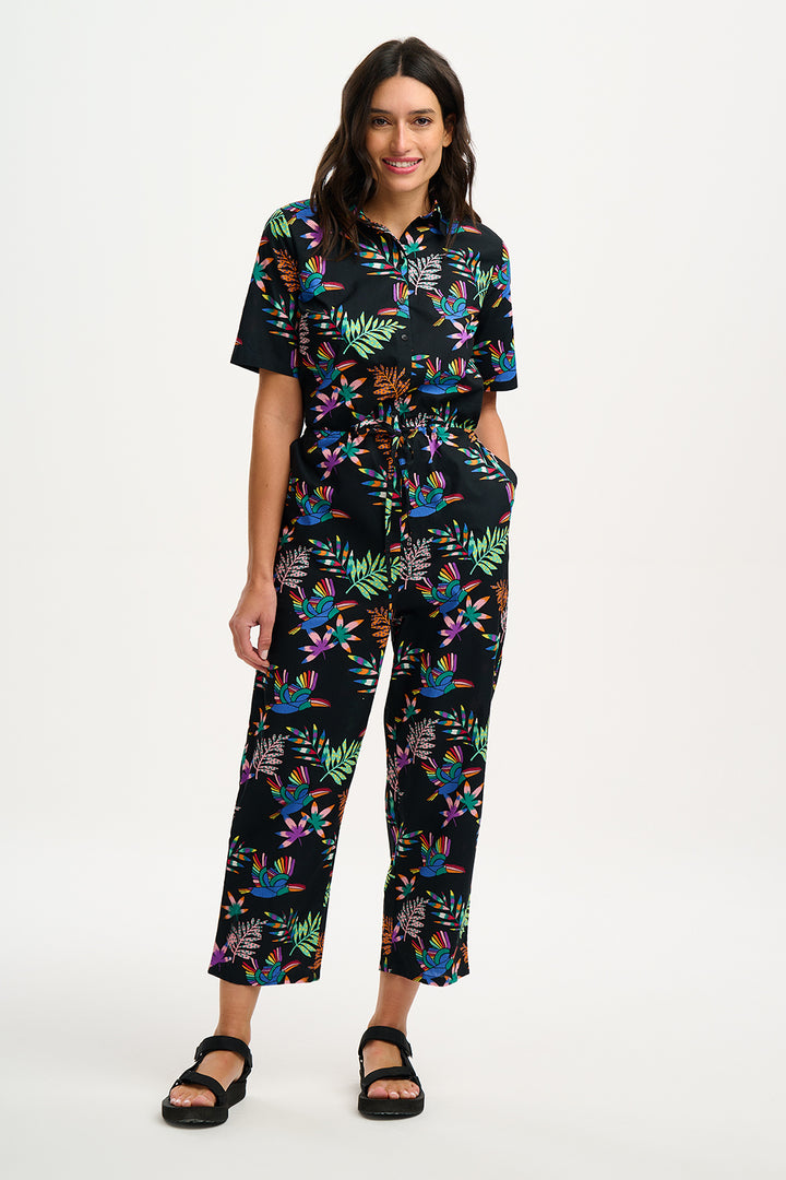 Sugarhill Brighton | Thelma Jumpsuit | Black, Rainbow Toucans