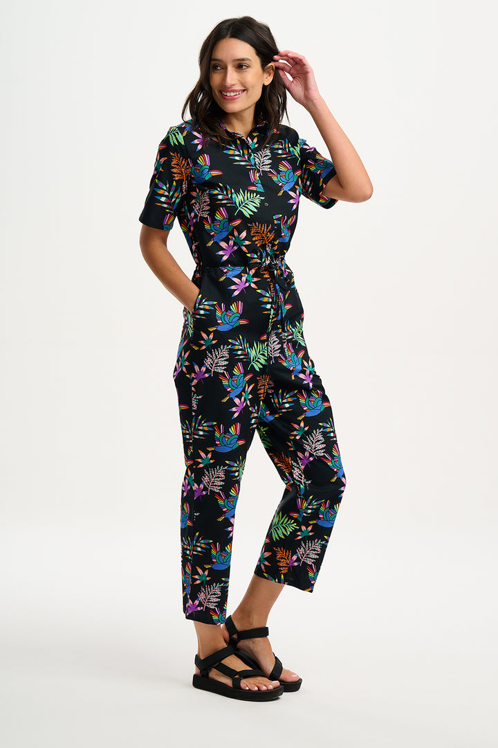 Sugarhill Brighton | Thelma Jumpsuit | Black, Rainbow Toucans