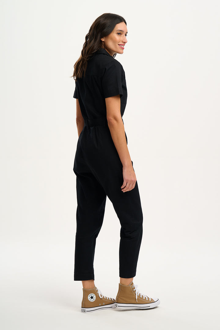 Sugarhill Brighton | Billy Boilersuit | Black, Leopard Pocket