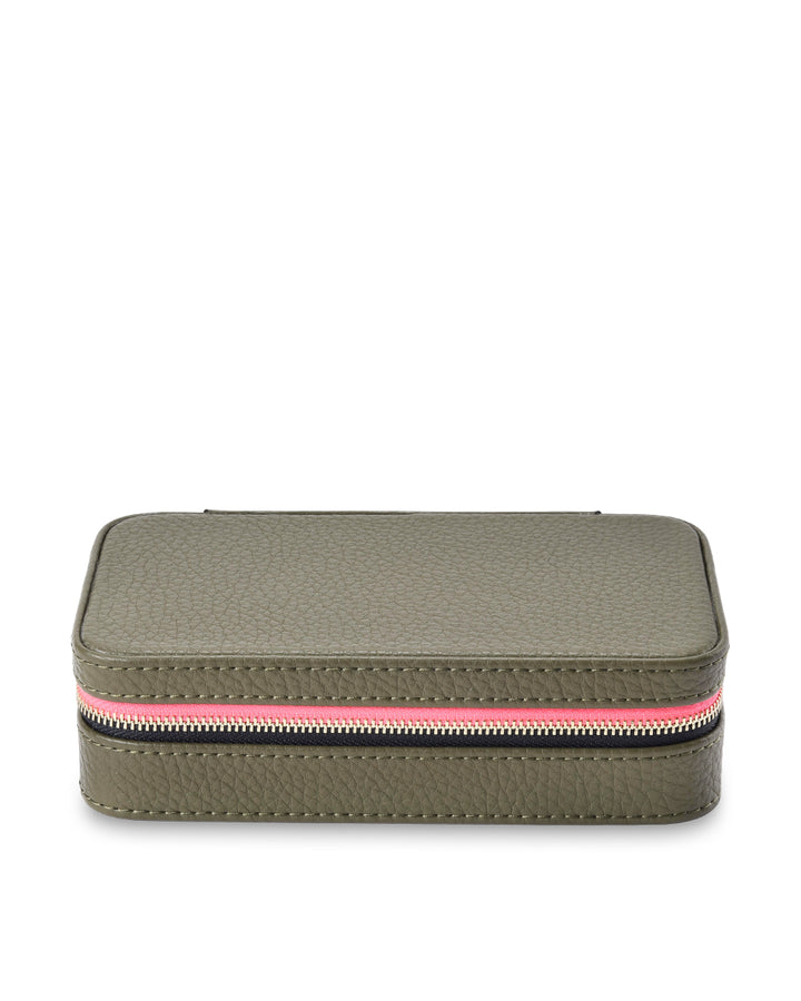 Elms + King | Large Jewellery Case | Khaki - Dutch Hideout