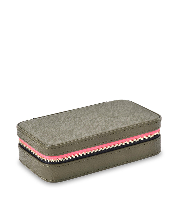 Elms + King | Large Jewellery Case | Khaki - Dutch Hideout