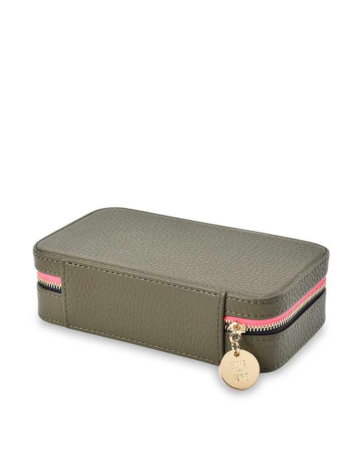 Elms + King | Large Jewellery Case | Khaki - Dutch Hideout