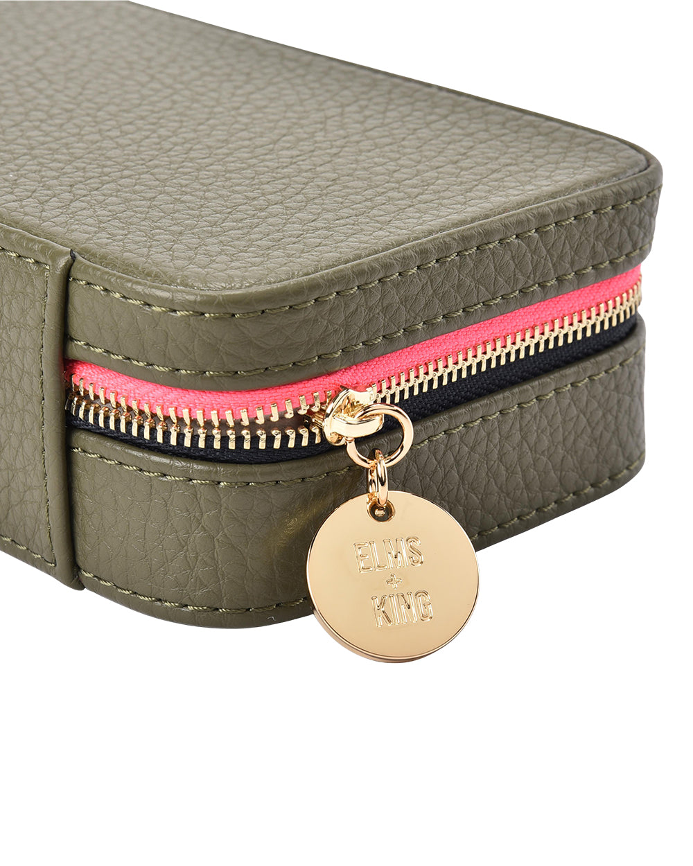 Elms + King | Large Jewellery Case | Khaki - Dutch Hideout