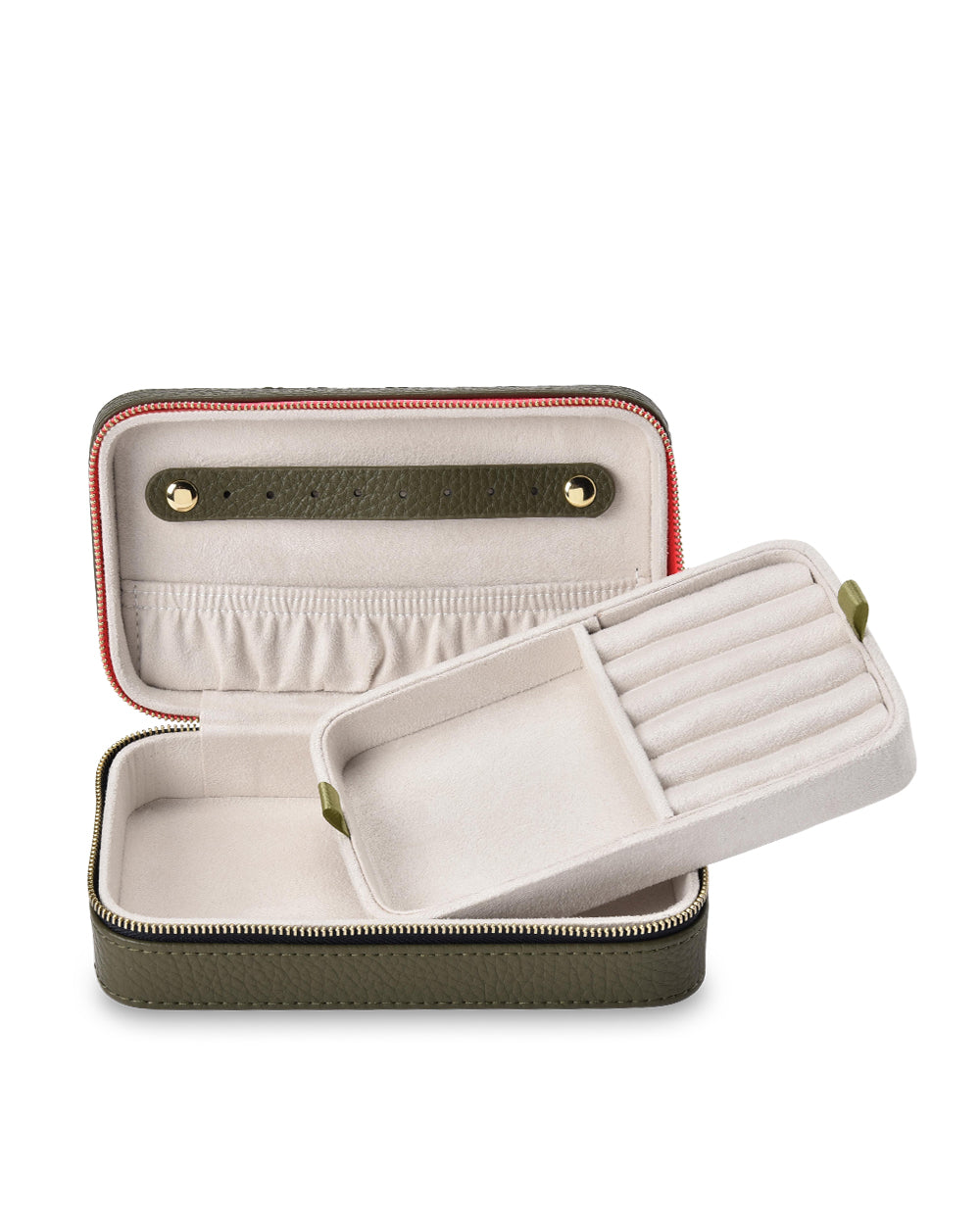 Elms + King | Large Jewellery Case | Khaki - Dutch Hideout