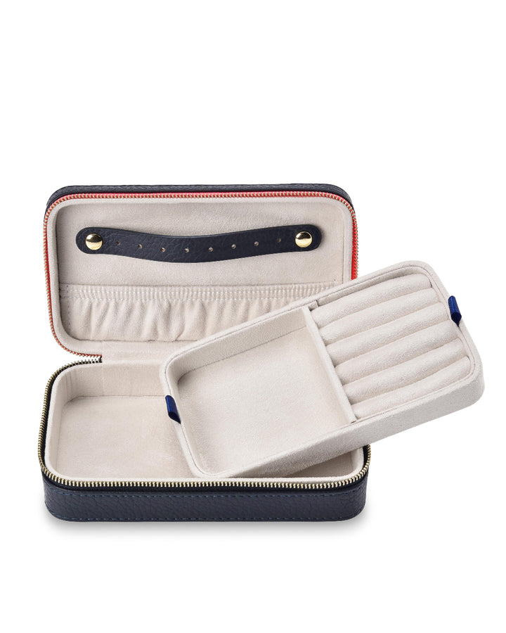 Elms + King | Large Jewellery Case | Navy - Dutch Hideout