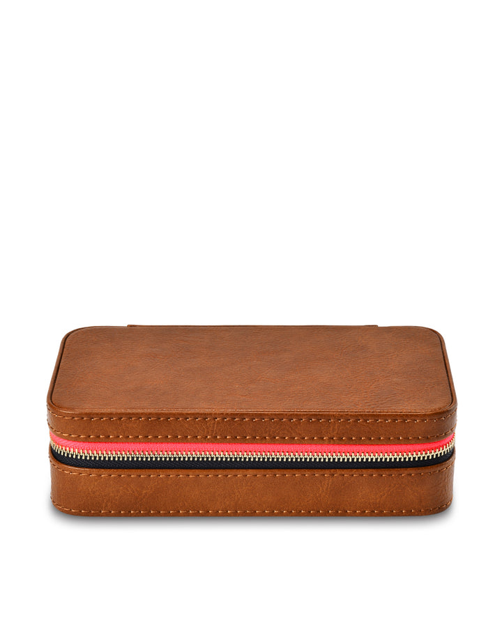 Elms + King | Large Jewellery Case | Tan Pebble - Dutch Hideout
