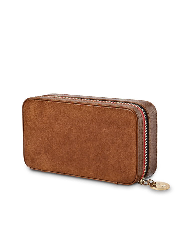 Elms + King | Large Jewellery Case | Tan Pebble - Dutch Hideout
