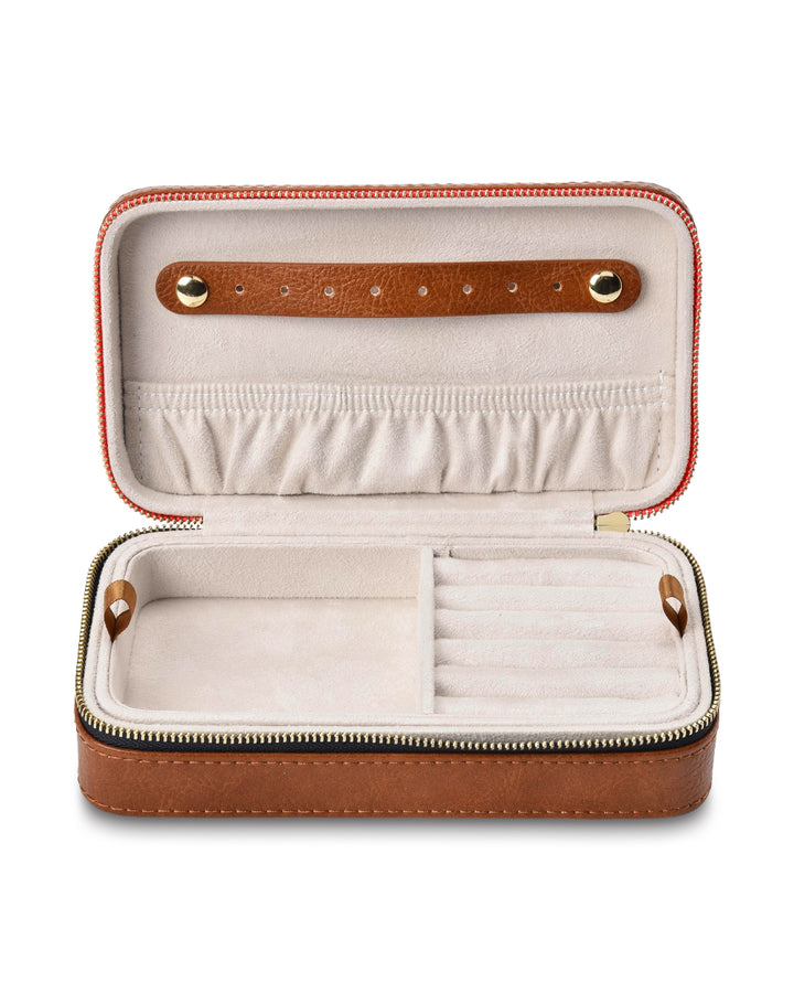 Elms + King | Large Jewellery Case | Tan Pebble - Dutch Hideout