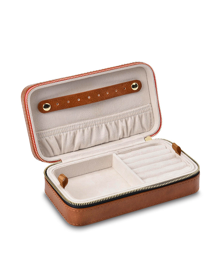 Elms + King | Large Jewellery Case | Tan Pebble - Dutch Hideout