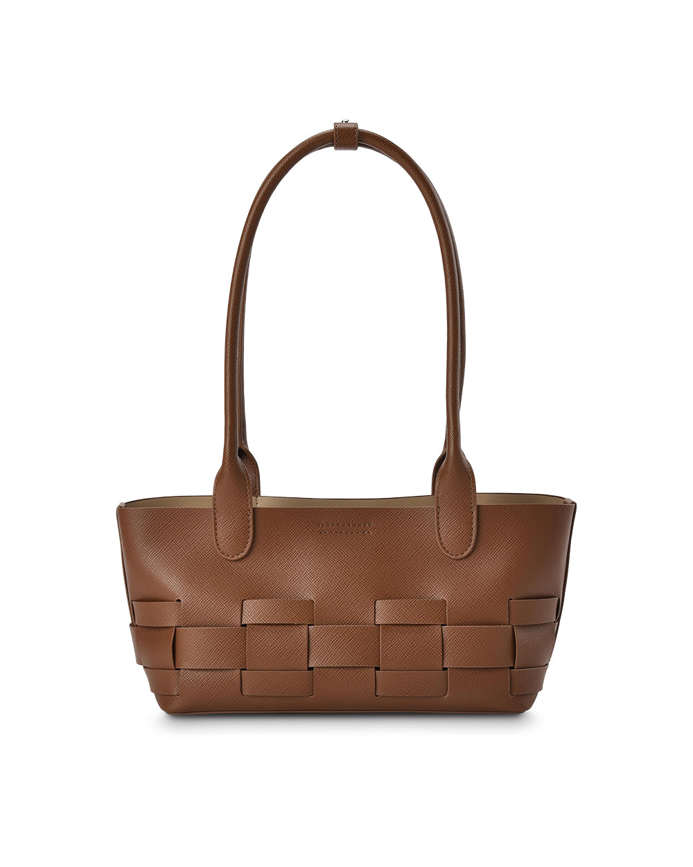 Elms + King | Kenley East-West Bag | Tan Saffiano - Dutch Hideout