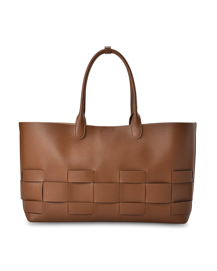 Elms + King | Kensington Tote | Tan Saffiano - Dutch Hideout