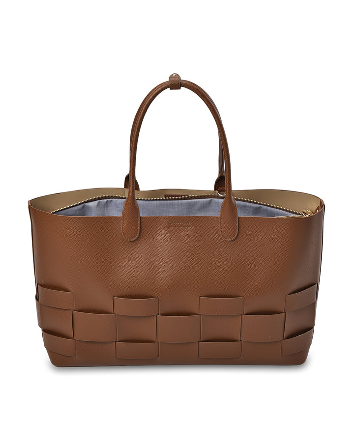 Elms + King | Kensington Tote | Tan Saffiano - Dutch Hideout