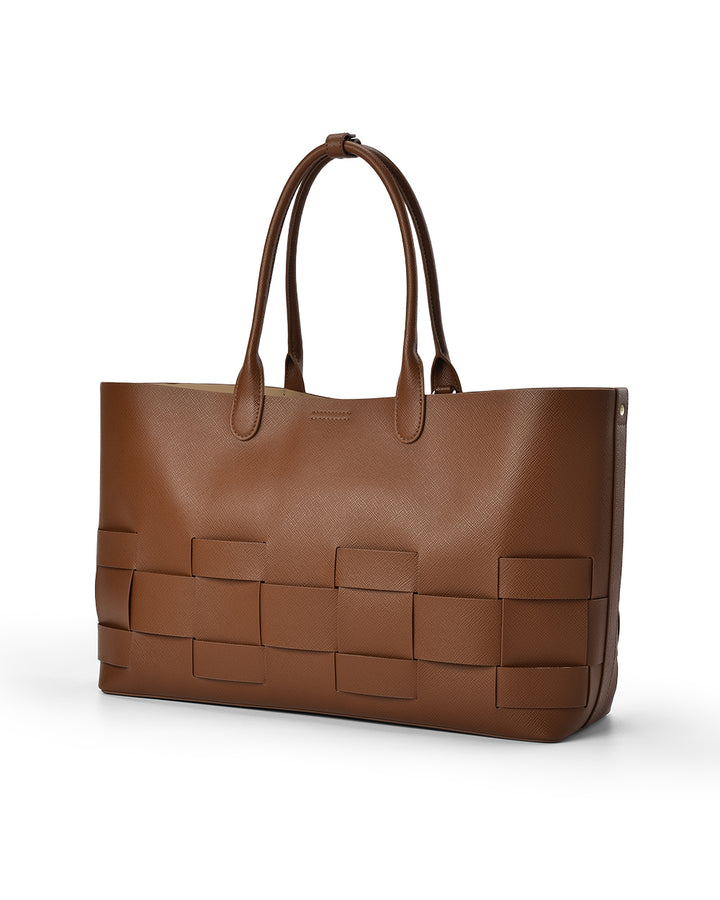 Elms + King | Kensington Tote | Tan Saffiano - Dutch Hideout