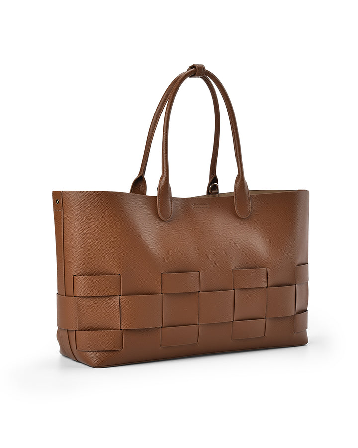 Elms + King | Kensington Tote | Tan Saffiano - Dutch Hideout