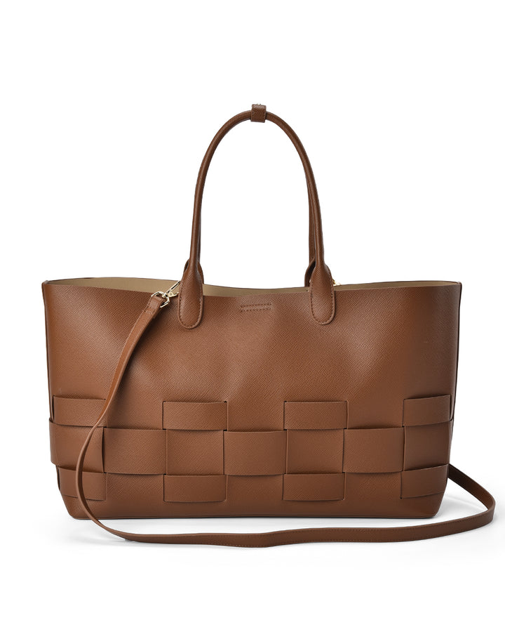 Elms + King | Kensington Tote | Tan Saffiano - Dutch Hideout
