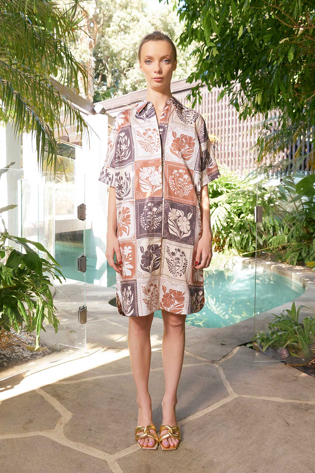 The Dreamer Label | Kiara Botanical Dress | Cocoa