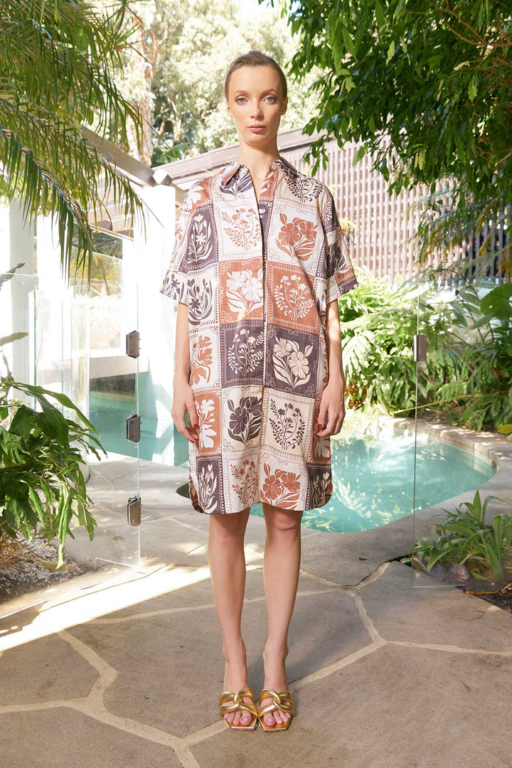 The Dreamer Label | Kiara Botanical Dress | Cocoa