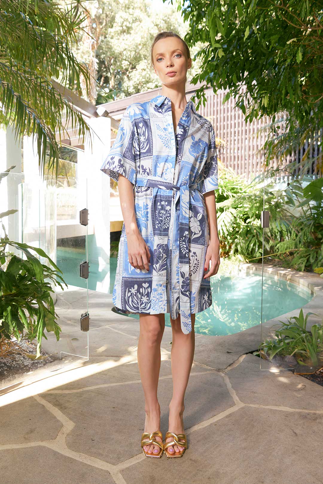 The Dreamer Label | Kiara Botanical Dress | Denim
