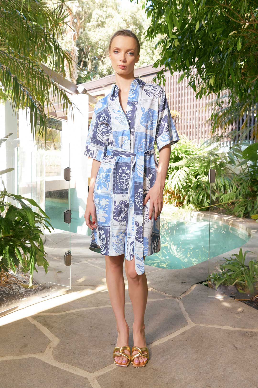 The Dreamer Label | Kiara Botanical Dress | Denim