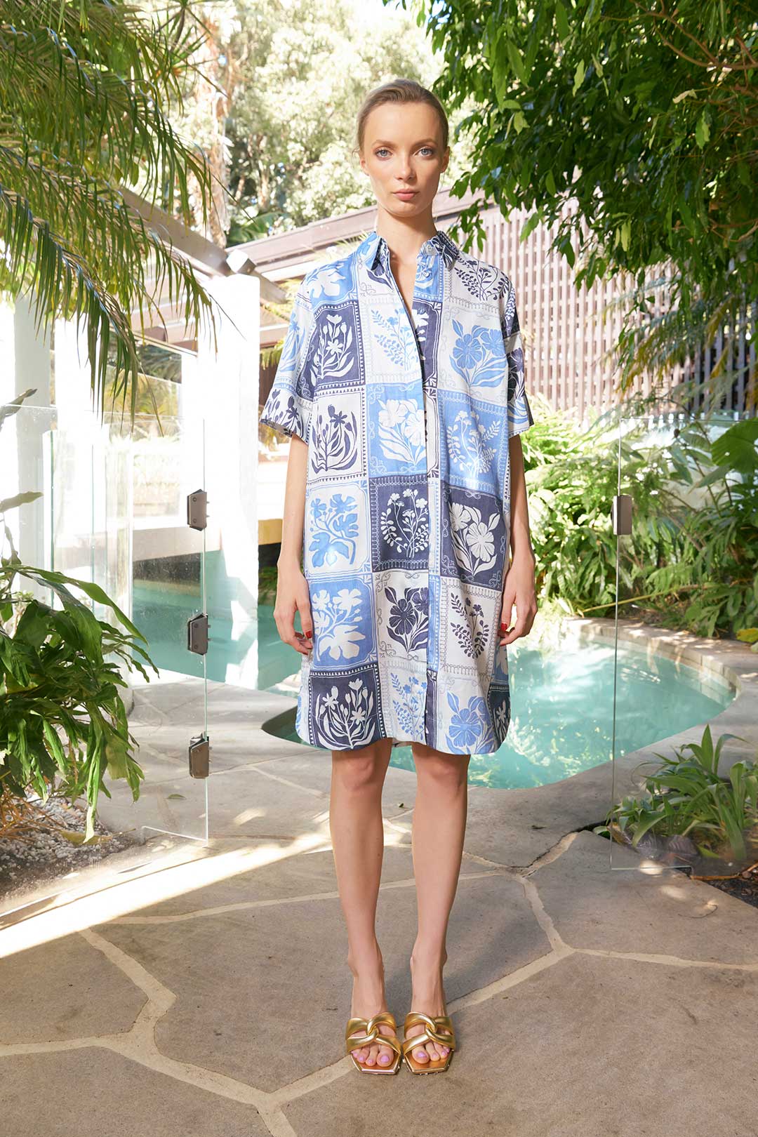 The Dreamer Label | Kiara Botanical Dress | Denim
