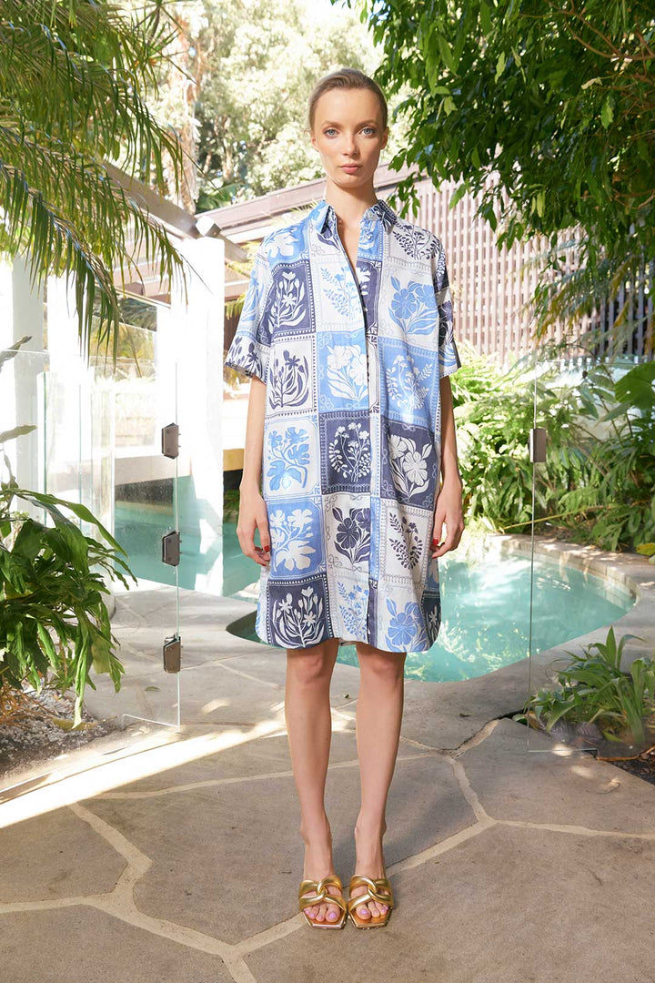 The Dreamer Label | Kiara Botanical Dress | Denim