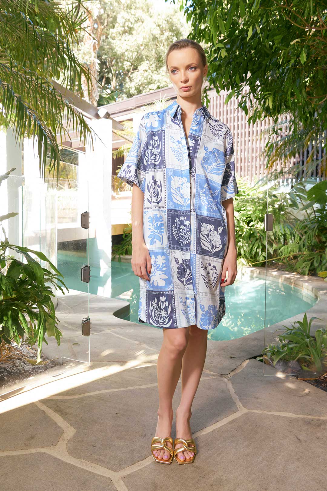 The Dreamer Label | Kiara Botanical Dress | Denim