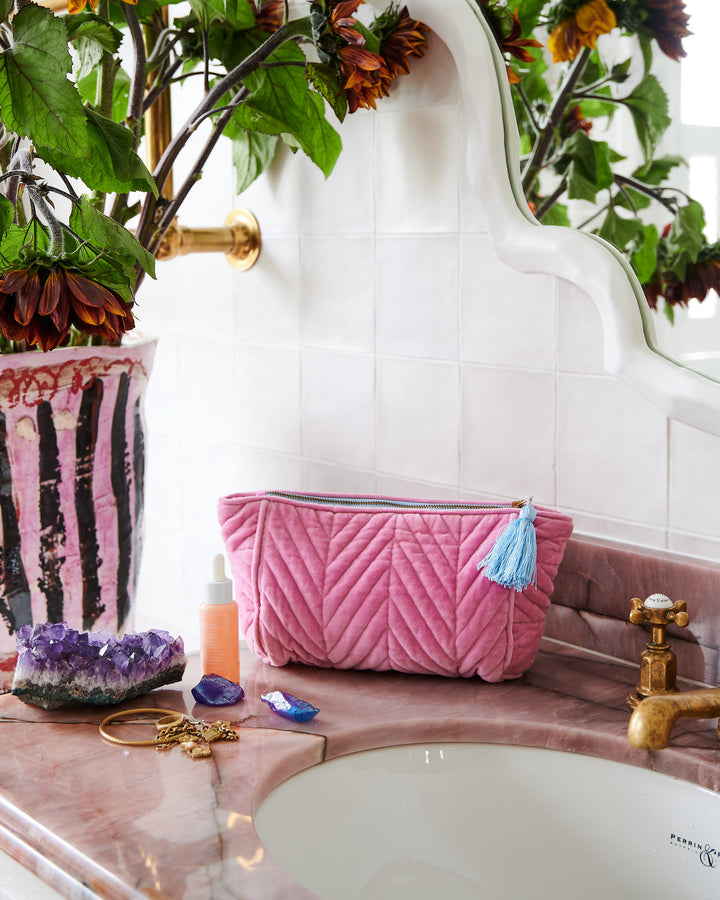 Kip & Co | Candy Crush Velvet Toiletry Bag | One Size