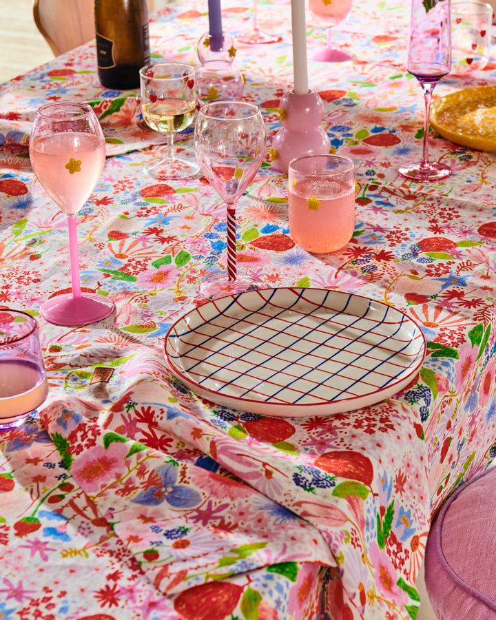 Kip & Co | Meandering Meadow Rectangular Linen Tablecloth | Standard