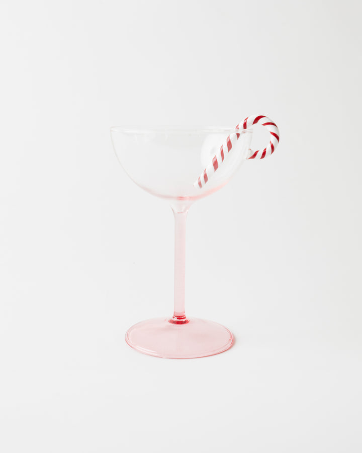 Kip & Co | Candy Cane Coupe Glass 2P Set