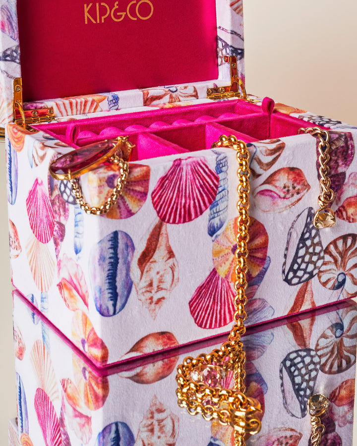 Kip & Co | Seashore Large Velvet Jewellery Box