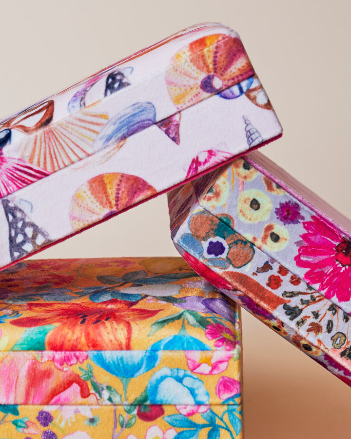 Kip & Co | Abundance Marigold Large Velvet Jewellery Box