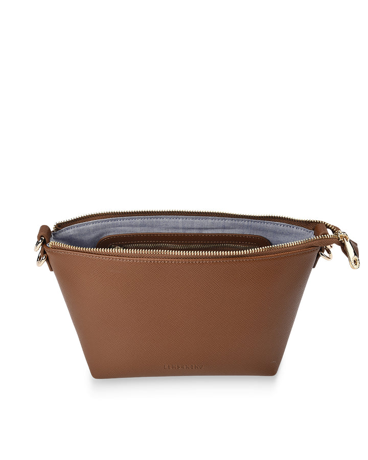 Elms + King | Leyton CrossBody | Tan Saffiano - Dutch Hideout