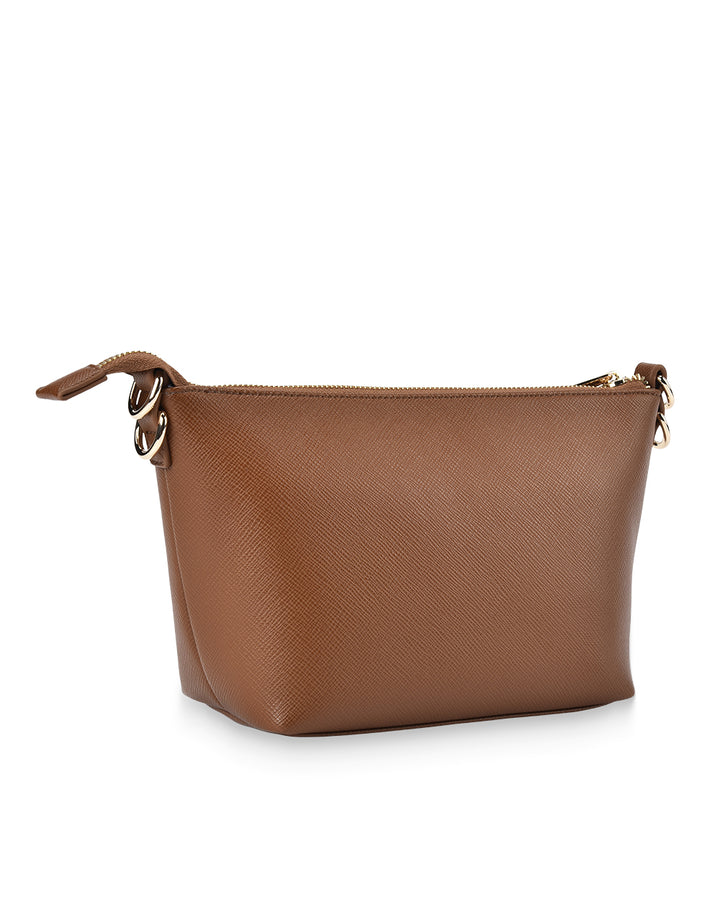 Elms + King | Leyton CrossBody | Tan Saffiano - Dutch Hideout