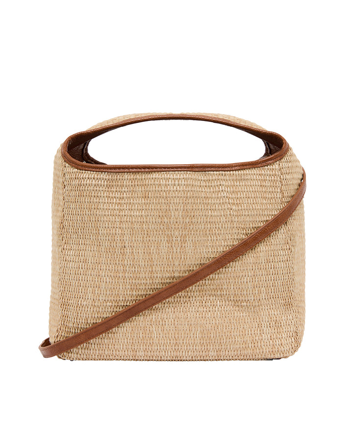 Elms + King | Linton Crossbody Large | Tan / Natural Weave