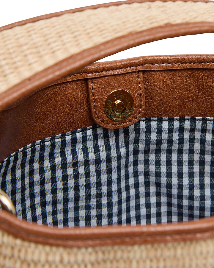 Elms + King | Linton Crossbody Large | Tan / Natural Weave