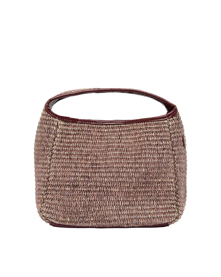 Elms + King | Linton Crossbody Large | Burgundy / Coco Weave