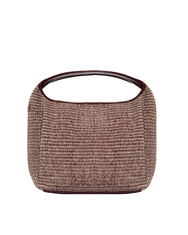 Elms + King | Linton Crossbody | Burgundy / Coco Weave