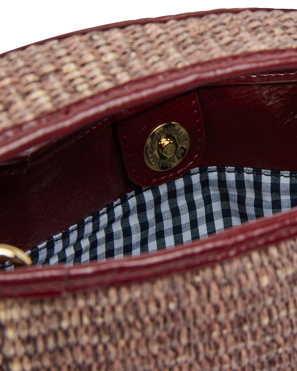 Elms + King | Linton Crossbody | Burgundy / Coco Weave