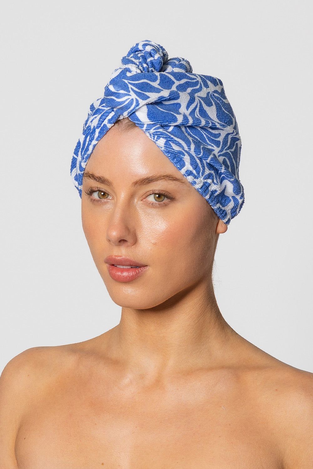 Louvelle | Riva Hair Towel Wrap | Blue Matisse