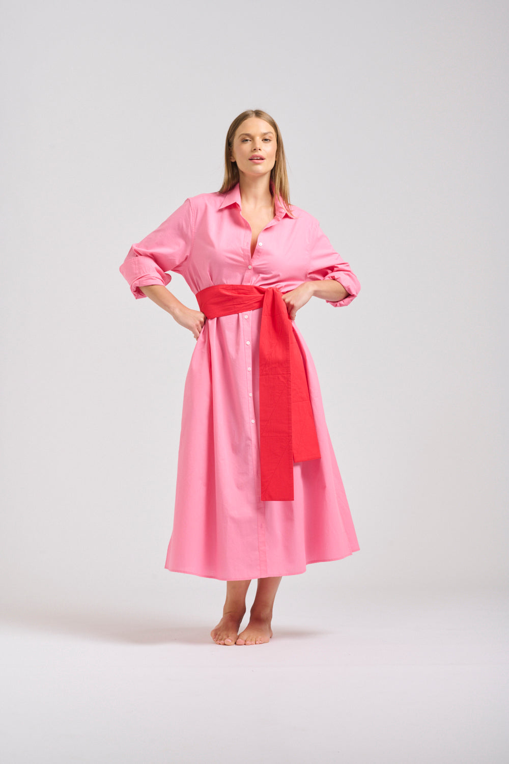 Shirty | Luna Oversized Long Shirtdress | Bubblegum